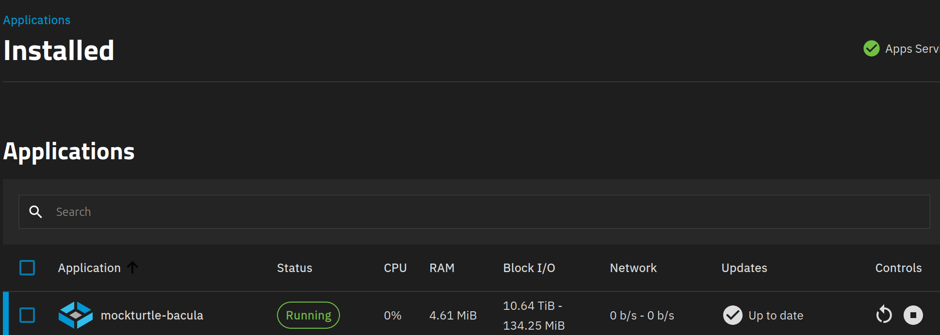Get the container running on TrueNas